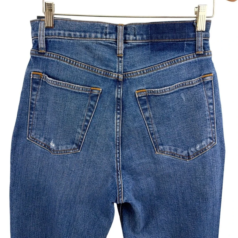 Abercrombie & Fitch Curve Love Ankle Straight Ultra High Rise Jeans 28 6L